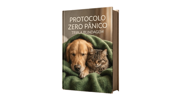 3D mockup of the complete Protocolo Zero Pânico product bundle with a transparent background.